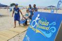 Pessoas com deficiência ou mobilidade reduzida podem usar cadeiras anfíbias no banho de mar - Foto: Aliocha Mauricio/SEDS