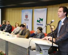 Secretária da Família e Desenvolvimento Social, Fernanda Richa, participa do Seminário de Enfrentamento a Violência contra a Pessoa Idosa - Foto: Rogério Machado/SECS