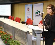 Secretária da Família e Desenvolvimento Social, Fernanda Richa, participa do Seminário de Enfrentamento a Violência contra a Pessoa Idosa - Palestra com Dra Rosana Beveranço, Procuradora da Pessoa Idosa MPPR Foto: Rogério Machado/SECS