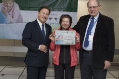 Malvina de Oliveira Cardoso com os diretores da Celepar, Jacson Cavalho Leite e Lucio Alberto Hansel .Curitiba, 29/06/2017.Foto: Divulgação Celepar