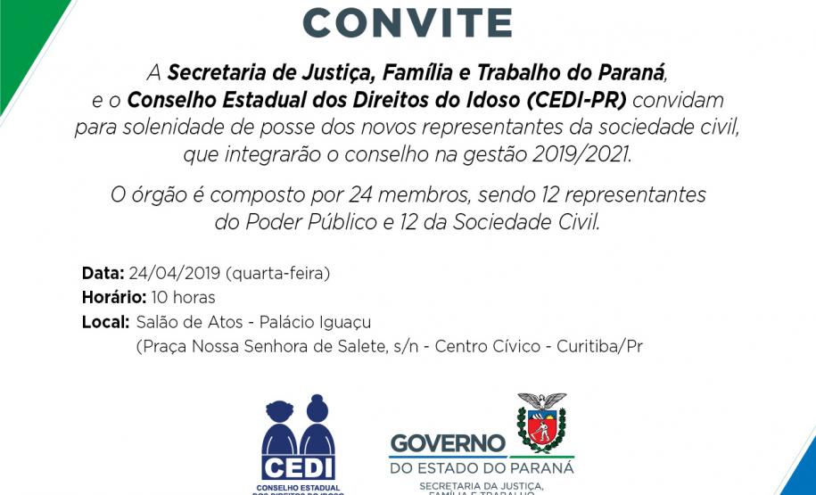 Convite: Posse novos representantes CEDI sociedade civil