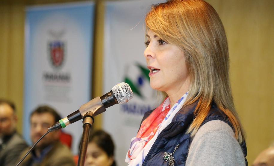 Secretária da Família e Desenvolvimento Social, Fernanda Richa, participa do Seminário de Enfrentamento a Violência contra a Pessoa Idosa - Foto: Rogério Machado/SECS