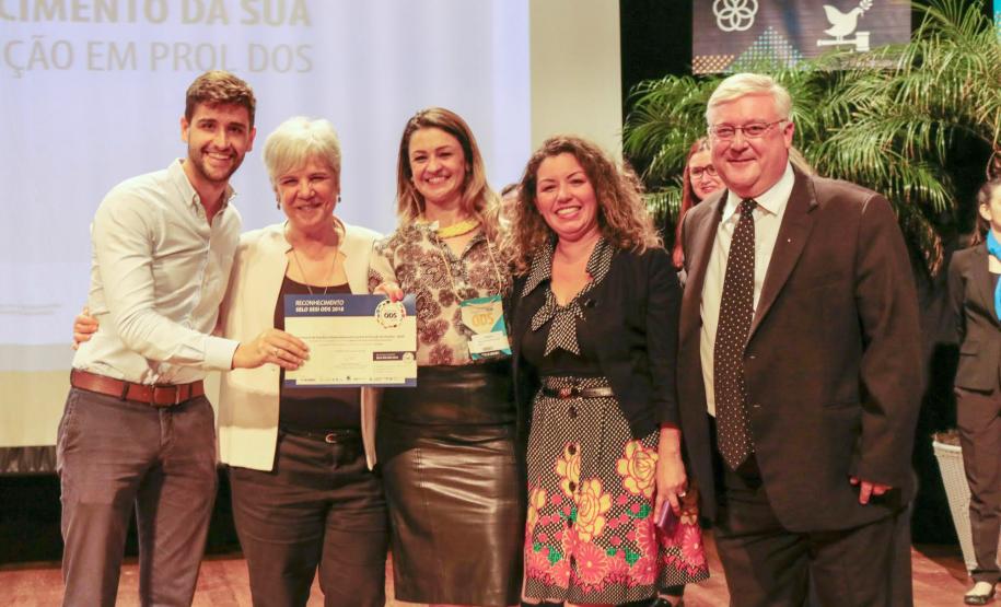 Secretaria da Família recebe Selo Sesi de Desenvolvimento Sustentável. Foto: Divulgação SEDS